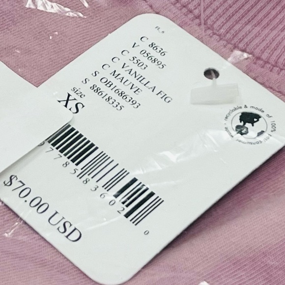 NWT Free People Hot Shot Relaxed Tank Top in Vanilla Fig/Mauve Size XS - Picture 9 of 9